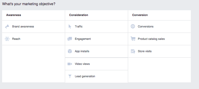 Facebook ads Objective 