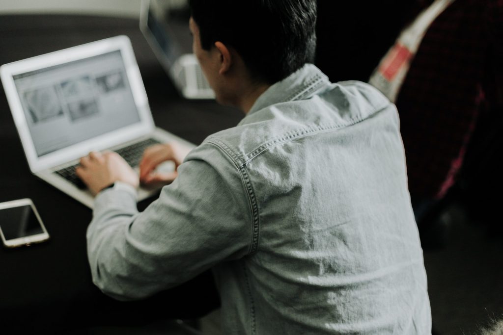 man at computer