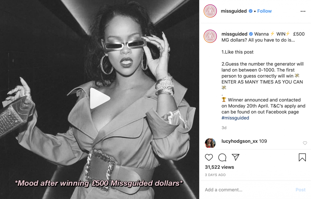 misguided social media competition 