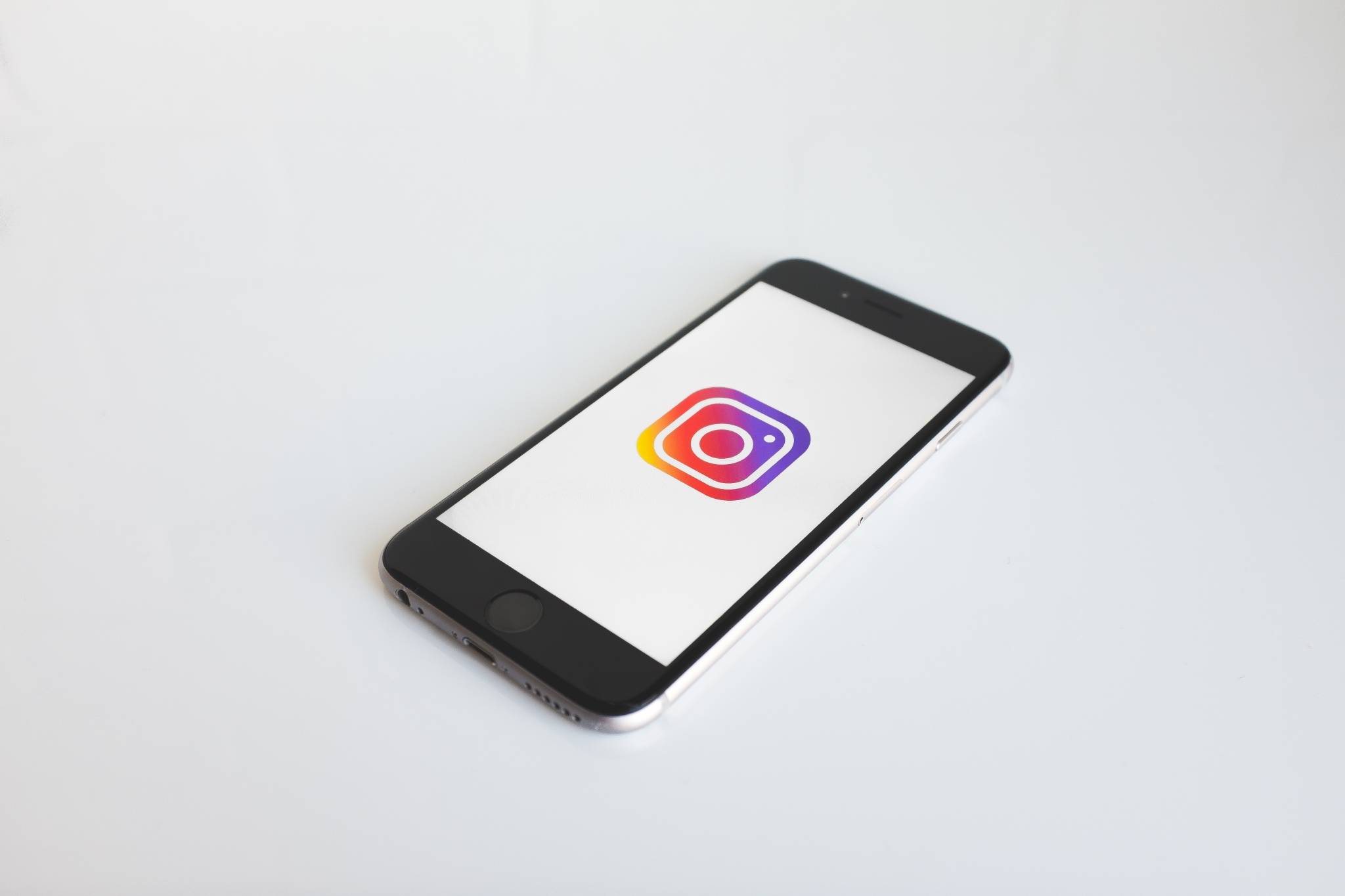 Instagram logo on smartphone