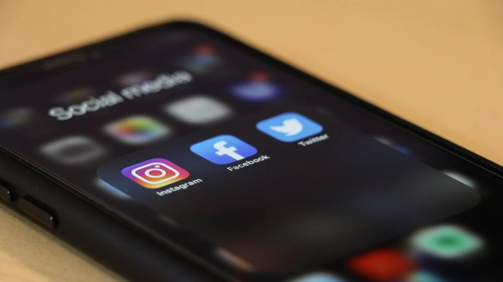 Social media apps downloaded on smartphone