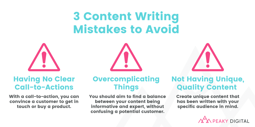 Content writing mistakes to avoid