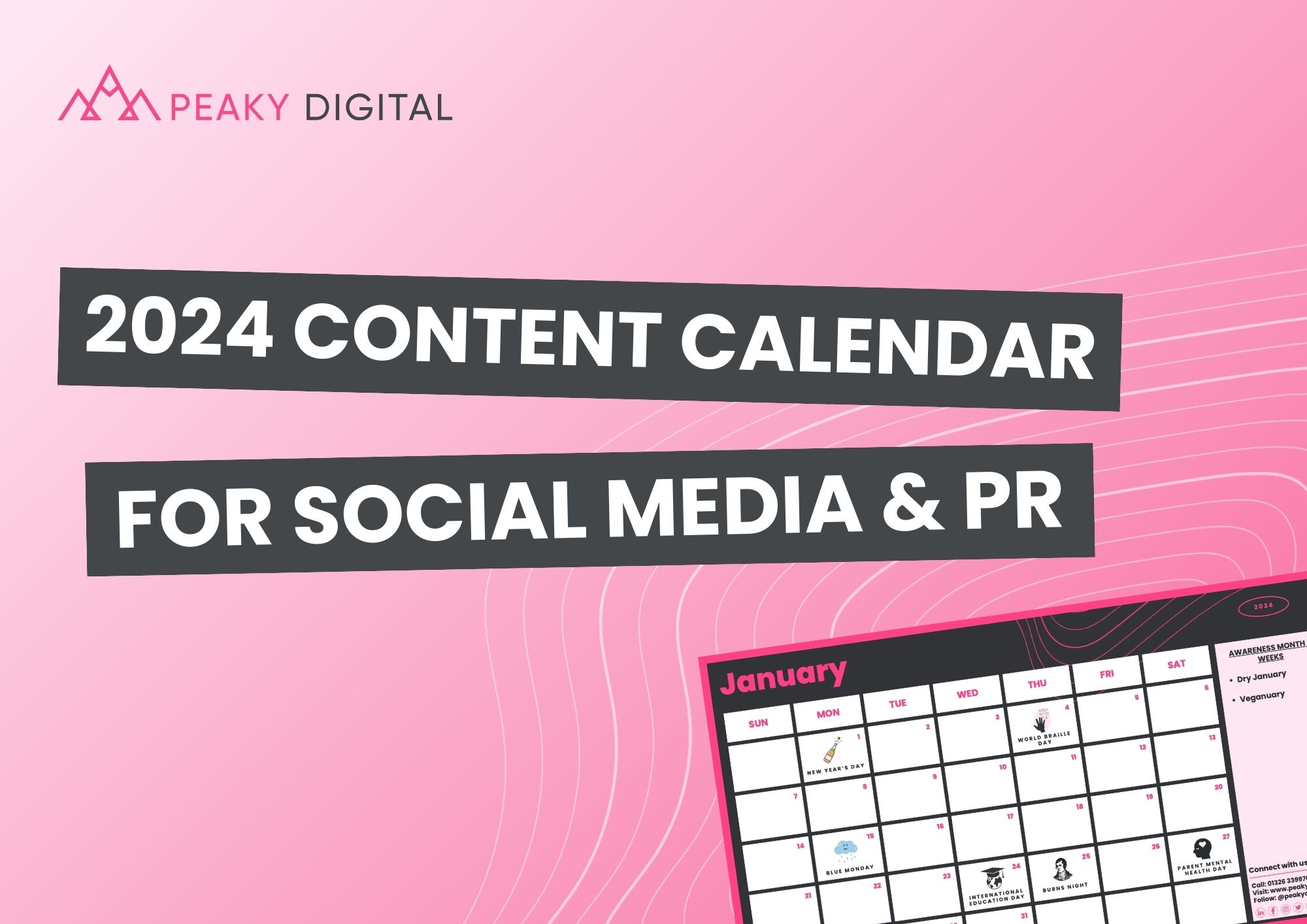 2024 content calendar for social media